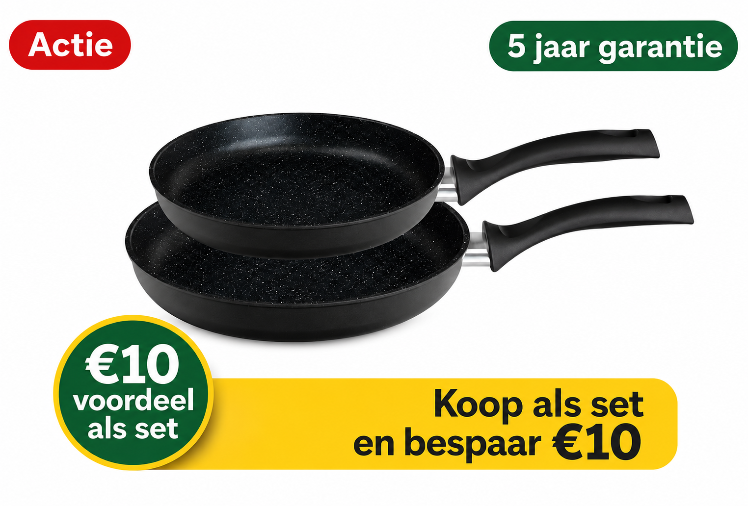 Remoska Europa Koekenpannenset 24 cm & 28 cm – Inductie – Antiaanbaklaag