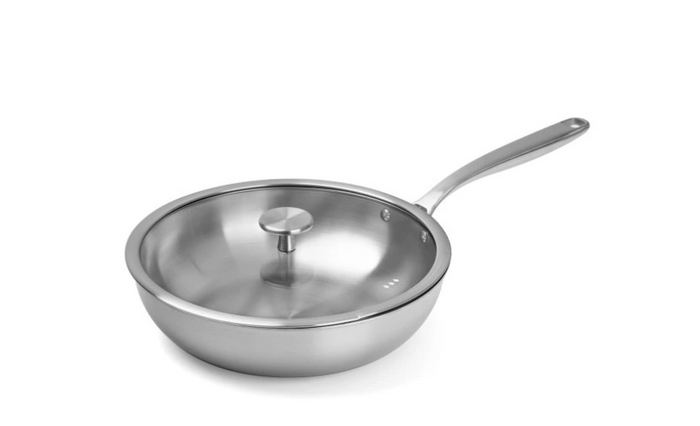 Remoska Proxima RVS wokpan 28 cm met deksel – 3-laags staal, inductie